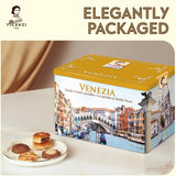 Matilde Vicenzi Venezia Cookie Gift Tin - Italian Pastries & Cookies in Individually Wrapped Trays - Gourmet Gifts for Teachers, Fathers Day