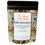 Deer Soul Daily Detox Brew Herbal Tea with Dandelion Root, Burdock, Red Clover, Nettle & Echinacea Root | Loose Leaf Tea, 1.5 oz
