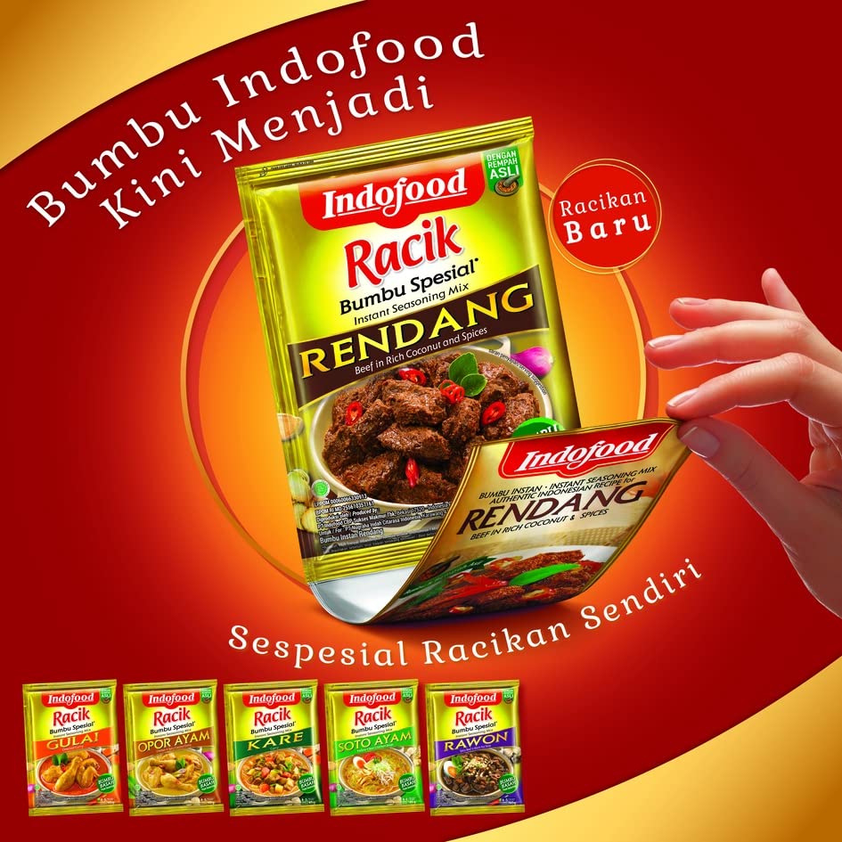 Indofood Rendang Curry Sauce, 2.1 Ounce (Pack of 24)