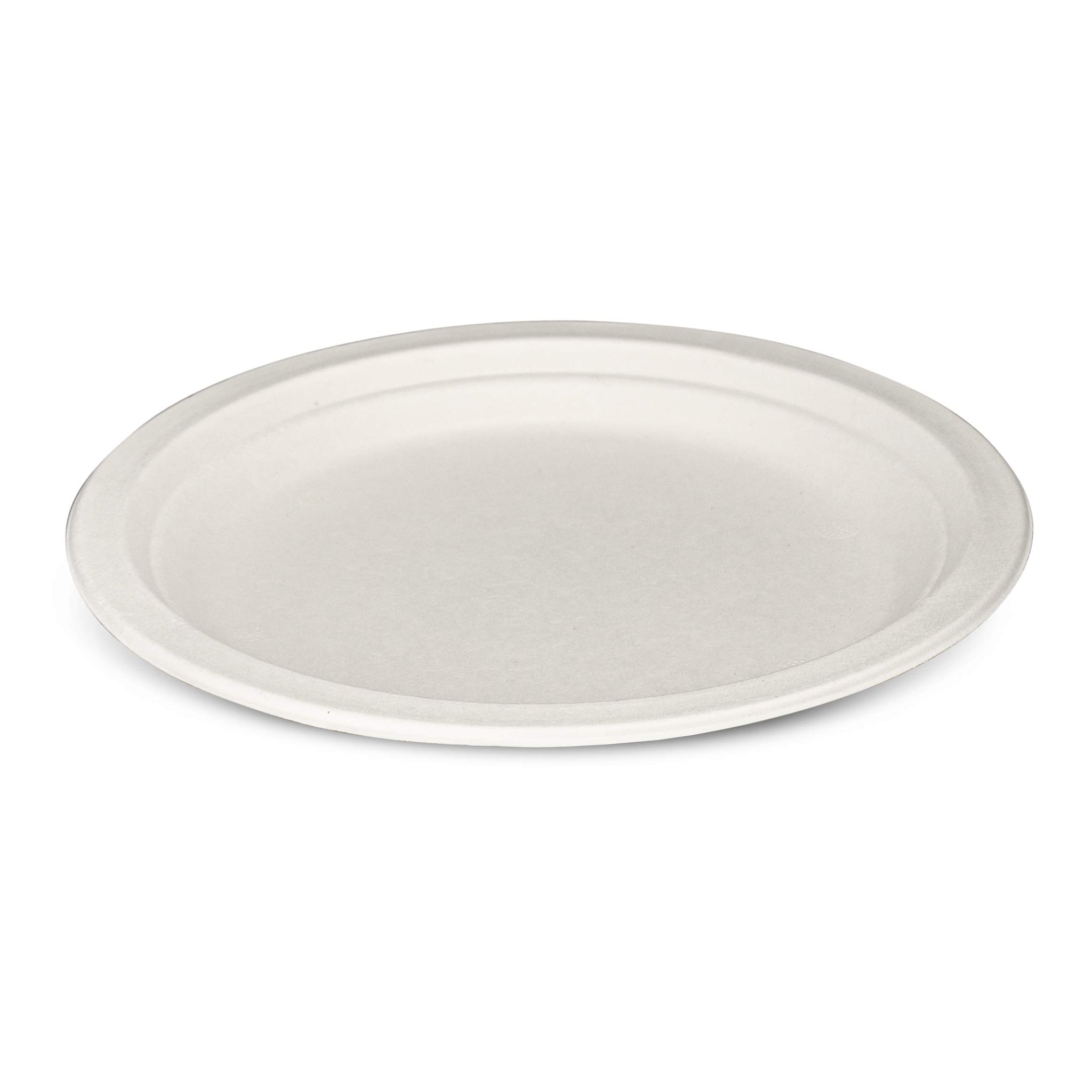 GUSTO 100% Compostable 9 Inch Paper Plates [250 Count] White Heavy Duty Disposable Dinnerware - Sugarcane Bagasse, Eco-Friendly & Biodegradable