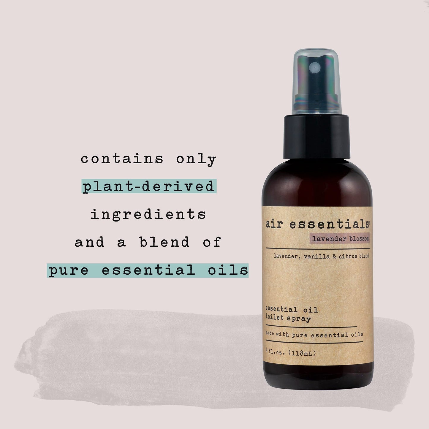 Air Essentials 4 oz Essential Oil Toilet Spray - Eliminate Bathroom & Toilet Odors with Pure Essential Oils - Air Freshener Made with Clean