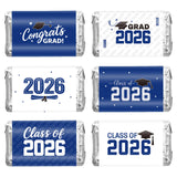 Anwyll 120Pcs Graduation Party Favor Decoration Stickers 2026 Grad Mini Candy Chocolate Bar Wrapper Label Sticker Self Adhesive Congrats Graduation