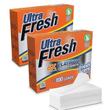 Ultra Fresh Platinum 2 Pack Laundry Soap Detergent Sheets, Ultra Concentrated, Stain Fighting, Fresh Scent, 200 Loads