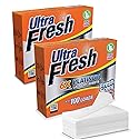 Ultra Fresh Platinum 2 Pack Laundry Soap Detergent Sheets, Ultra Concentrated, Stain Fighting, Fresh Scent, 200 Loads