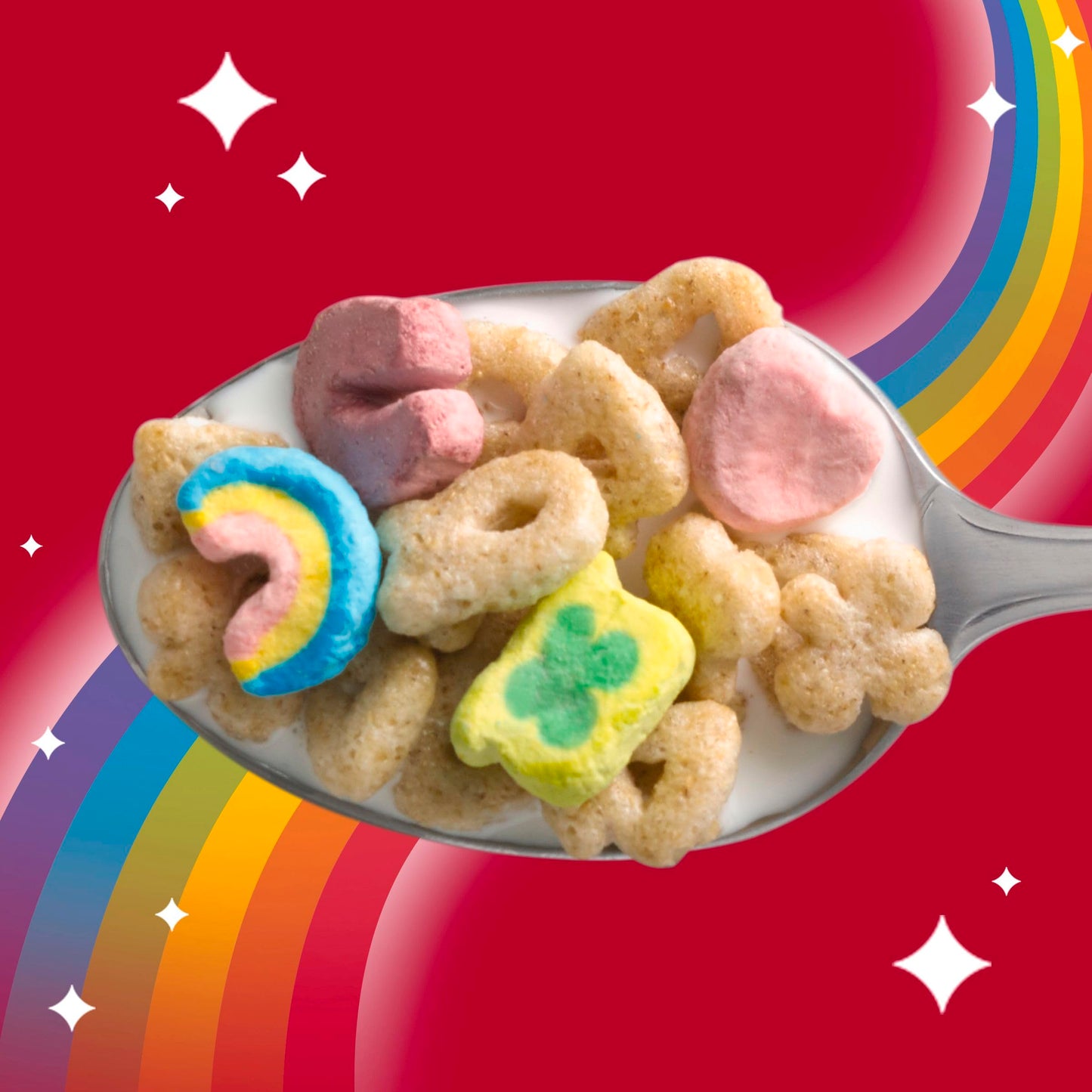 Lucky Charms Gluten Free Cereal with Marshmallows, Kids Breakfast Cereal, Made with Whole Grain, 4 Cereal Cups, 6.8 oz