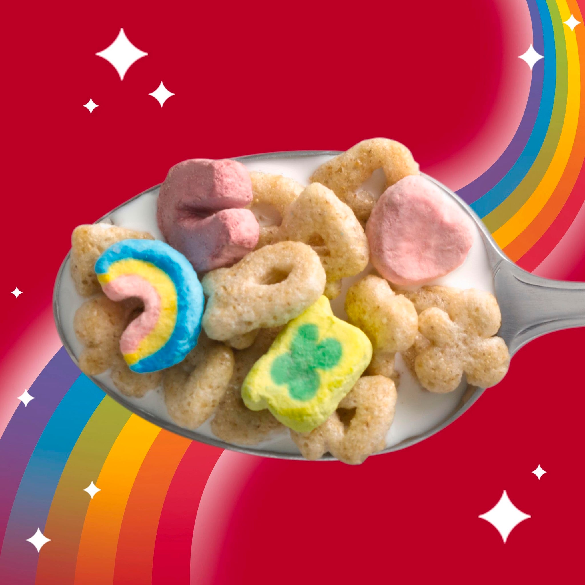 Lucky Charms Gluten Free Cereal with Marshmallows, Kids Breakfast Cereal, Made with Whole Grain, 4 Cereal Cups, 6.8 oz