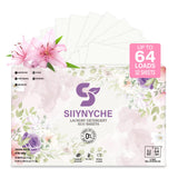 YUCO Laundry Detergent Sheets Jasmine and Lily Scent-64 Loads Travel Laundry Sheets Detergent Hypoallergenic Removes Stains & Odors