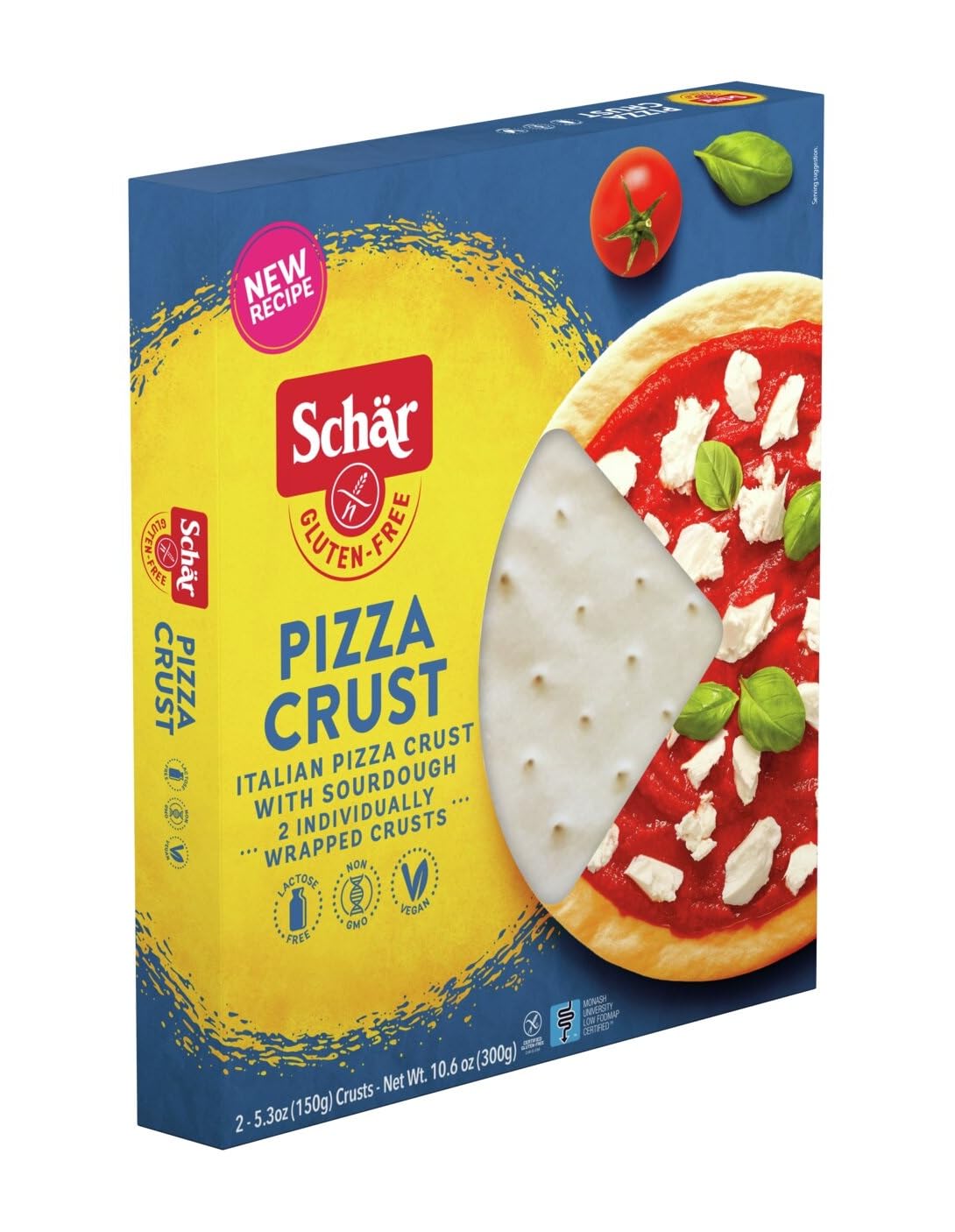 Schar - Pizza Crust - Certified Gluten Free - No GMO's, Wheat or Lactose- (2 - 5.3 oz) 4 Pack