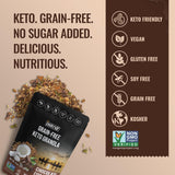 Inrive Keto Grain Free, Gluten Free Granola (Chocolate Coconut), Non GMO, No Sugar Added, Soy Free, Vegan, Kosher, 1 Pack