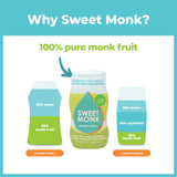 SweetMonk - 100% Pure Original Monk Fruit Sweetener Liquid Sugar Substitute - 50ml | No Water Added MonkFruit Extract | 0 Calorie Keto Friendly