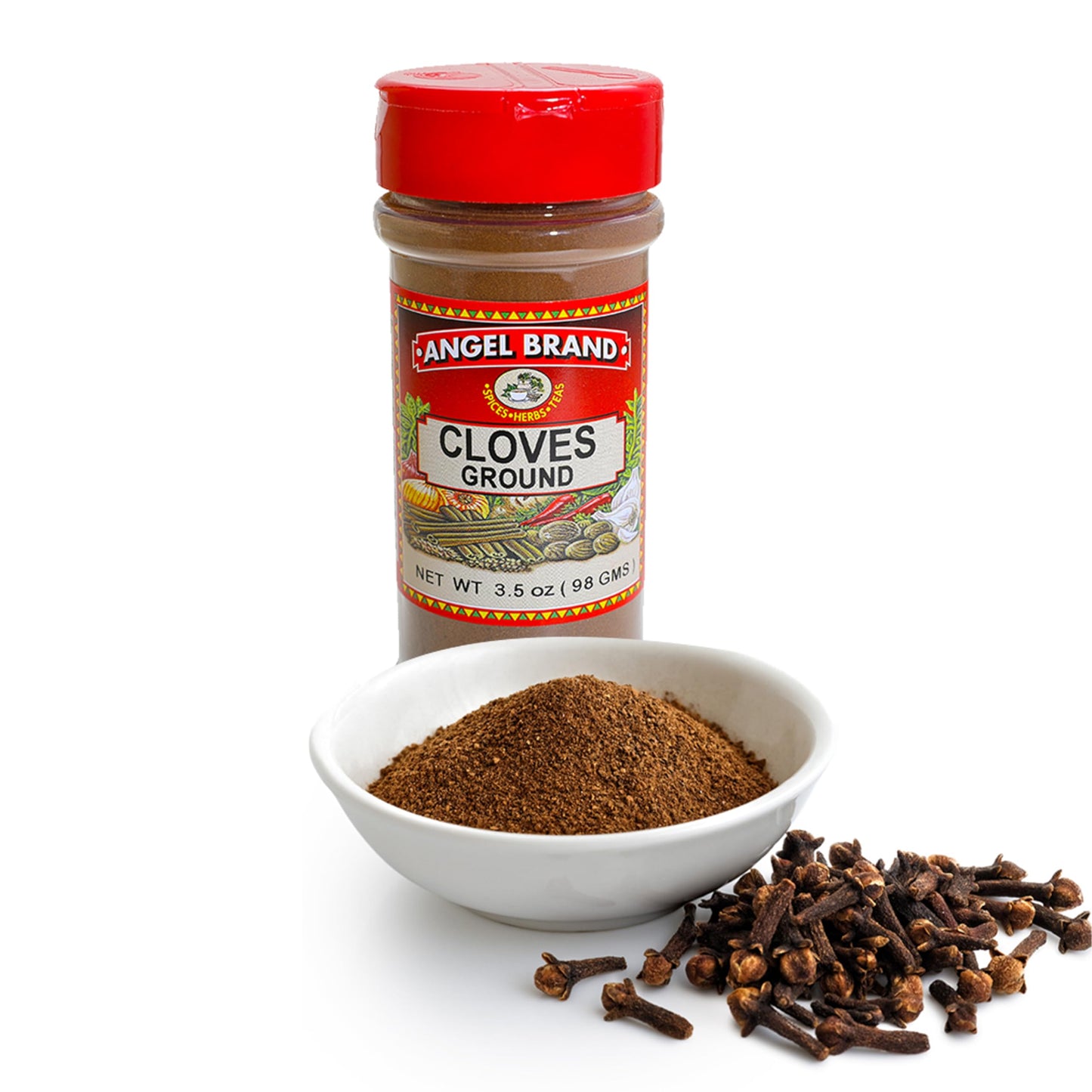 Angel Brand Ground Cloves Powder - Premium Spice for Baking, Cooking, and Beverages - Sweet & Aromatic Clove Powder in a 3.5oz Bottle
