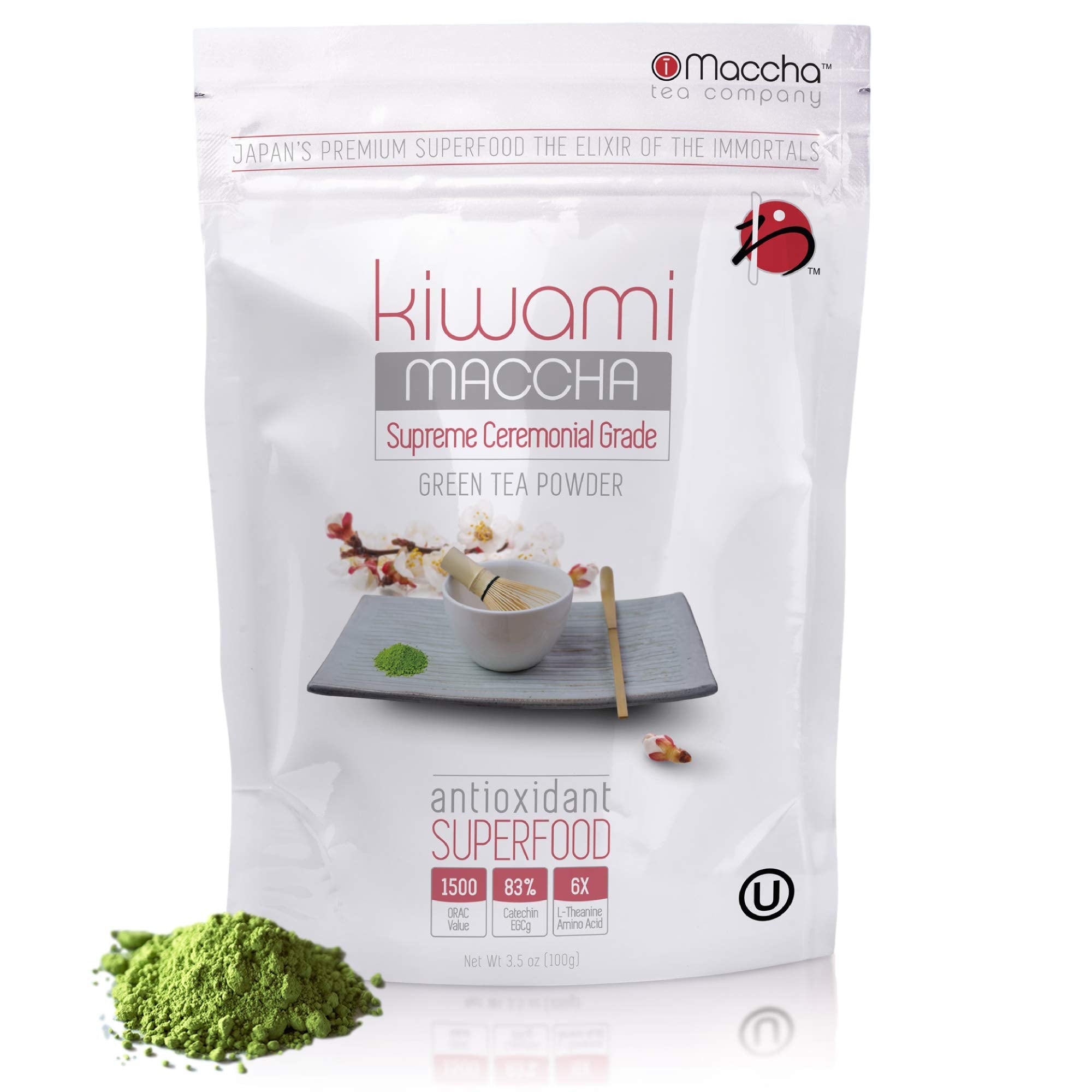 [iMaccha] Ceremonial Grade Matcha Powder - First Harvest - 3.5 oz - Japanese Green Tea - Kiwami