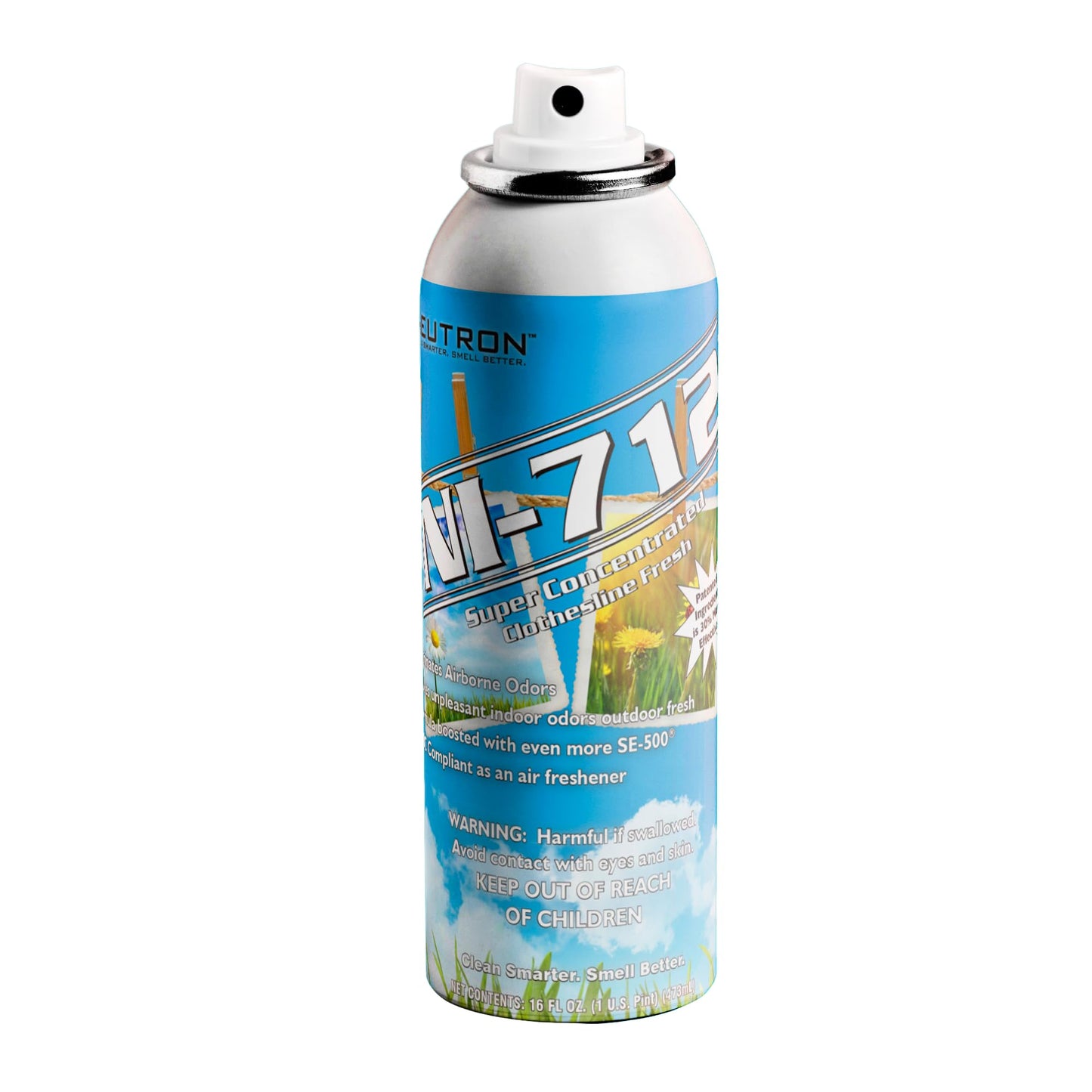 NI-712 Clothesline Fresh Odor Eliminator Spray - (1 Can) - Industrial-Strength Deodorizer, Fine-Mist Air Freshener, Long-Lasting Fragrance Spray