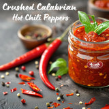 Certified Authentic Crushed Calabrian Hot Chili Peppers Paste Imported From Italy - Calabrian Crushed Chili Peppers Spread Sauce - All Natural