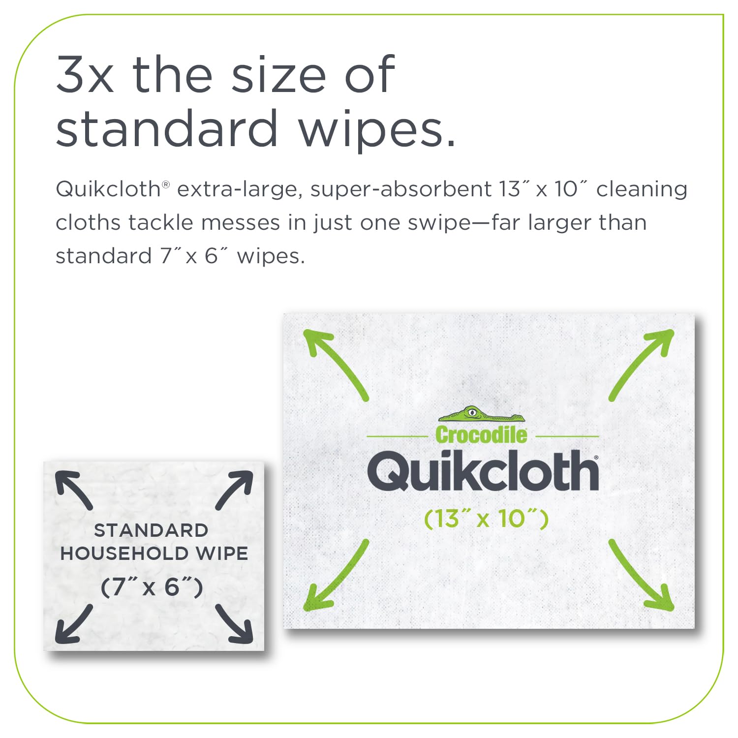 Quikcloth Tough Messes Cleaning Wipes, Plant-Based Multi-Surface Home & Kitchen Wipes, Plastic-Free, Gentle, Safe on Hands, 30 Count