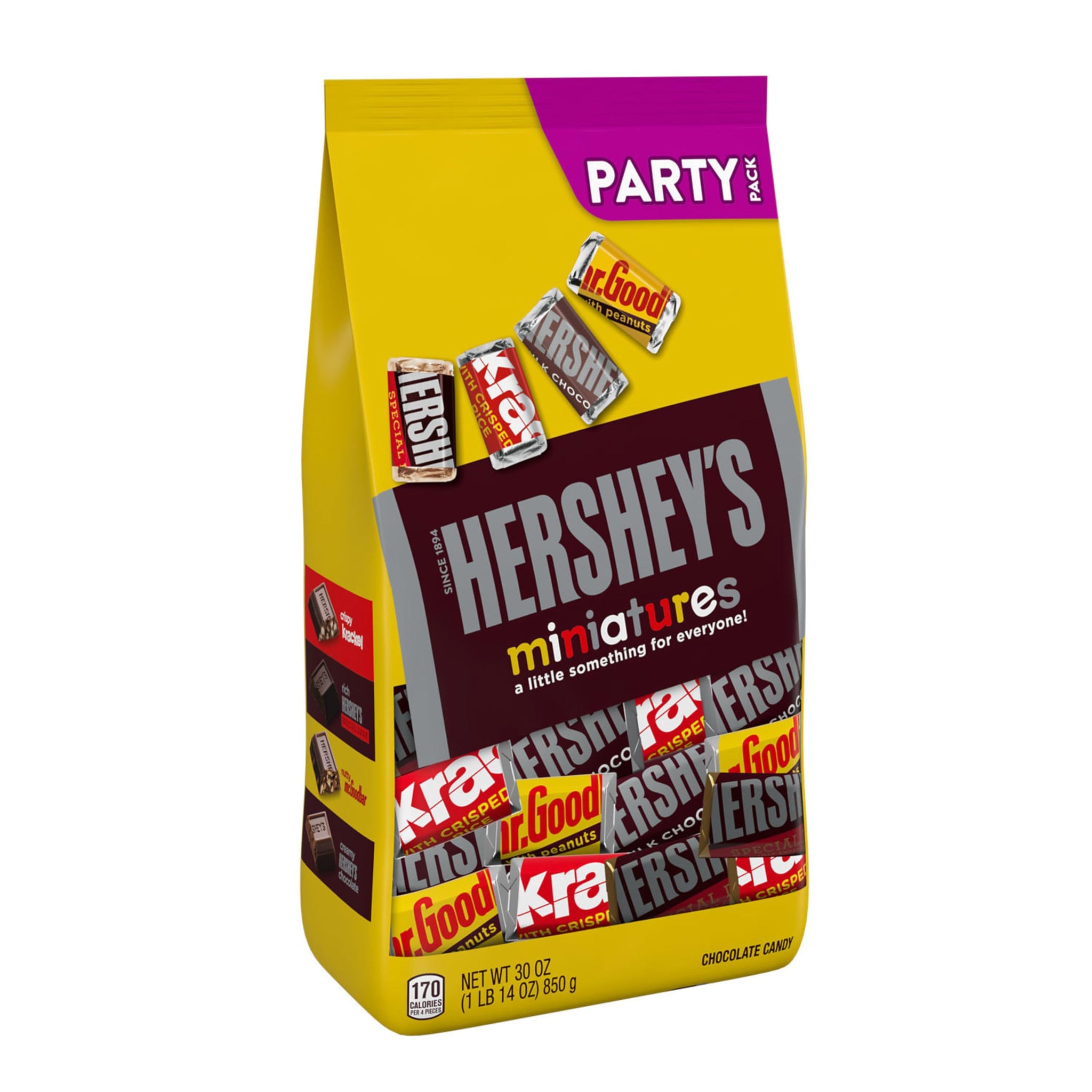 HERSHEY'S Miniatures Assorted Chocolate Candy Party Pack, 30 oz