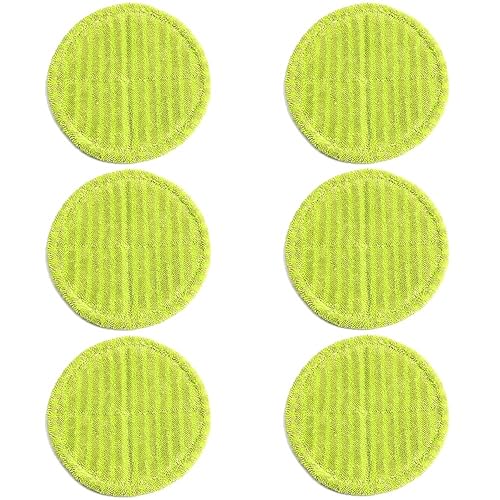 Chuancheng Cordless Electric Rotary Mop Replacement Cleaning Pads for Elicto ES-200, ES-330, ES-430, ES-530 (Pack of 6)