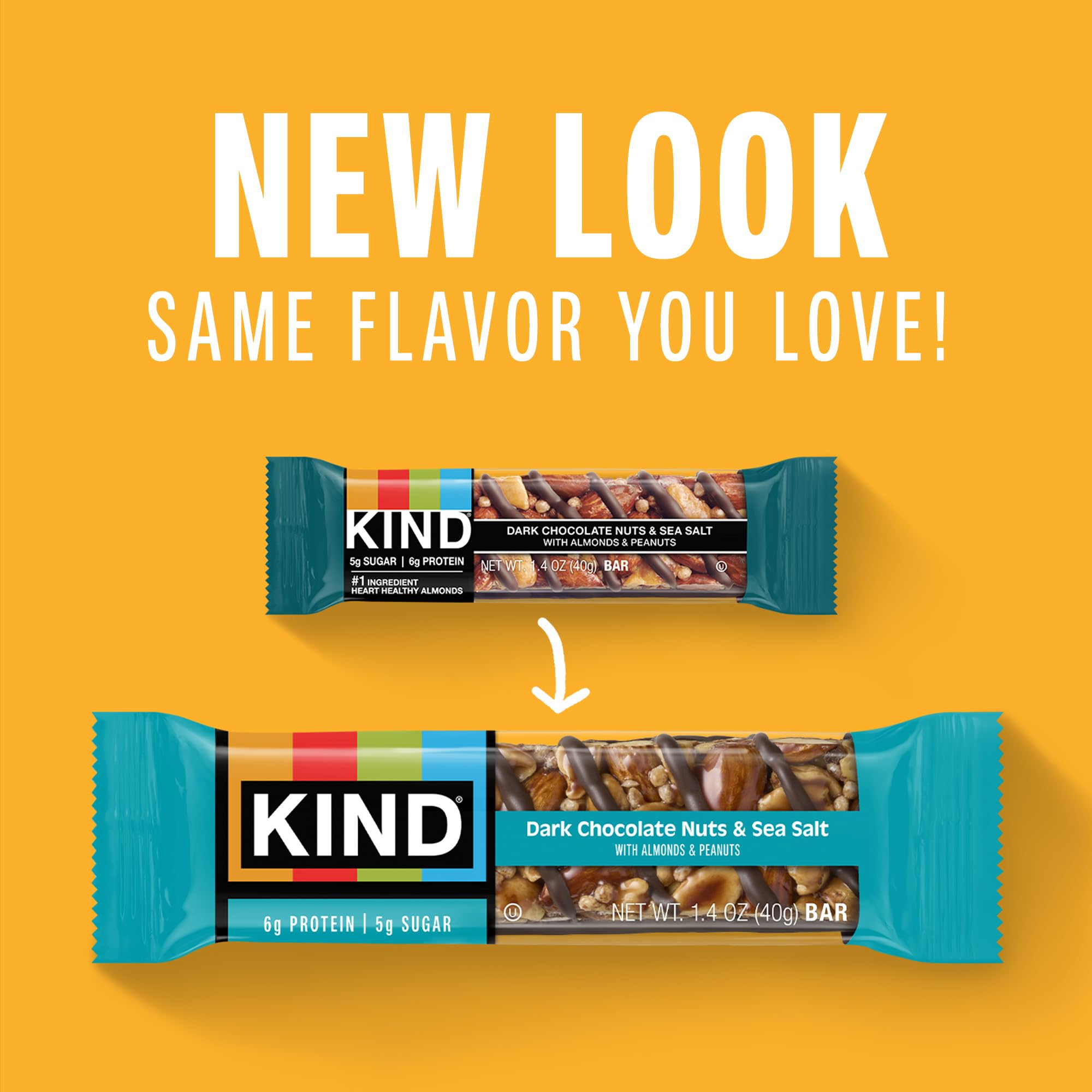 Kind Dark Chocolate Nuts and Sea Salt bar, 1.4 Ounce