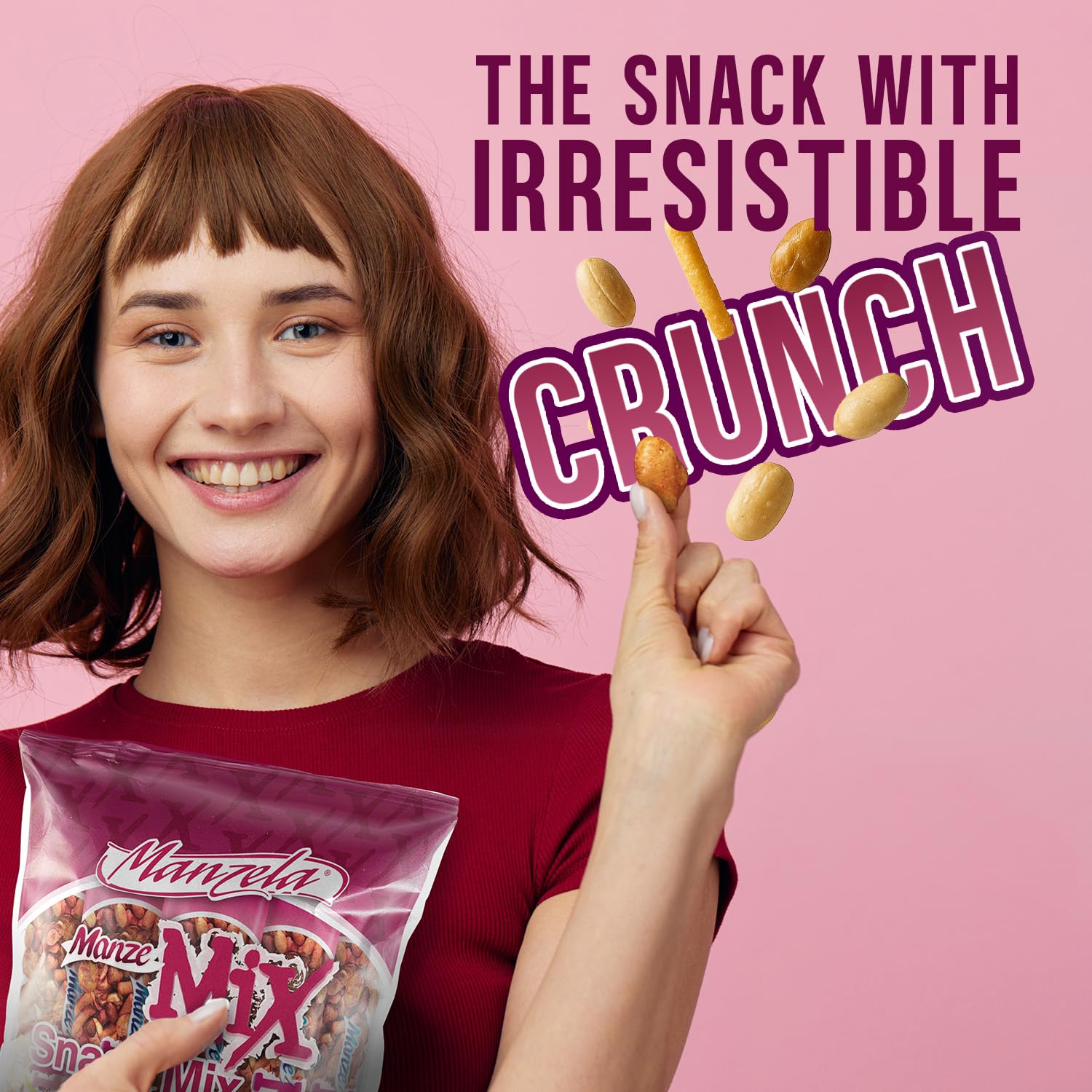 Manzela Spicy Snack Mix | Contains Roasted Peanuts, Fava Beans & Crunchy Corn Sticks, High Protein Snack with a Bold Mexican Twist, Great