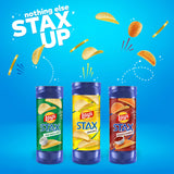 Lay’s Stax Potato Crisps Chips, Original, Gluten Free, 5.75 Oz Canister Pack