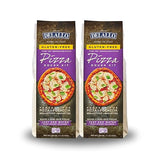 DeLallo Gluten Free Flour Pizza Kit, 17 Oz Bag, (2 Pack), All Purpose Pizza Dough Mix for Baking Crust, Bread and Calzones, Vegan, Dairy Free
