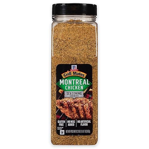 McCormick Grill Mates Montreal Chicken Seasoning, 23 oz - One 23 Ounce Container of Montreal Chicken Seasoning with Blend of Garlic, Onion, Black