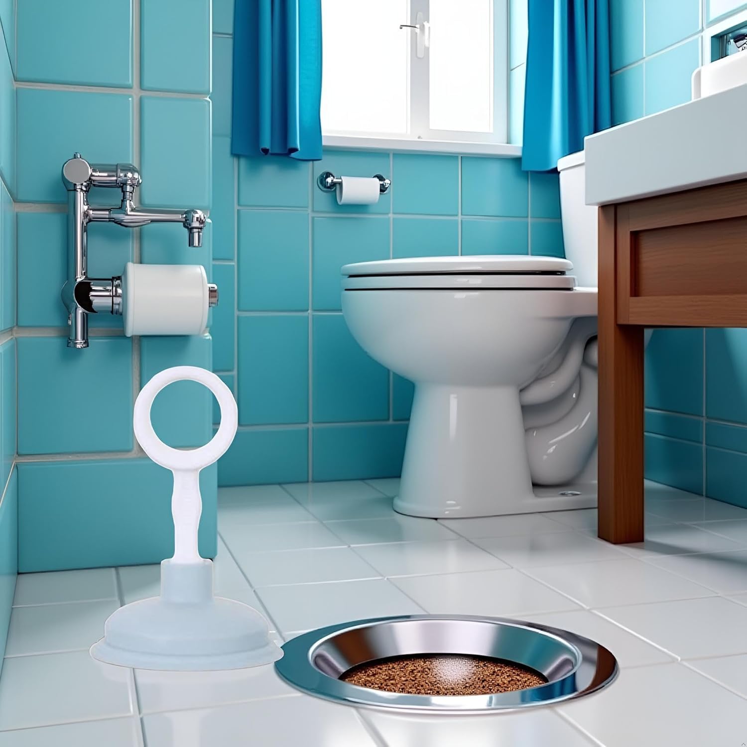 Blue Sink Plunger,Bathroom Small Drain Plunger Portable Kitchen Sink Drain Suction Cup Liquid Plumber Clog Remover Easy To Unclog,Cleaning Equipment