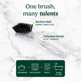 Cuisinart Dish Brush with Handle 2 Pack - Kitchen Scrub Brush for Dishes, Pots & Pans, Non-Scratch Dish Scrubber, Firm Bristles for Sink & Cookware