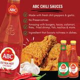 ABC Extra Hot Chili Sauce, 11.3 Oz, Spicy Sriracha Style Sambal, No MSG, Umami Flavor, Indonesian BBQ Dip Made with Chili & Garlic