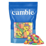 Cambie Fruit Slices Candy, 2 lb of Assorted Fruit Slices Jelly Candy in Five Mouth-Watering Flavors - Cherry, Orange, Mint, Grape and Lemon, Soft
