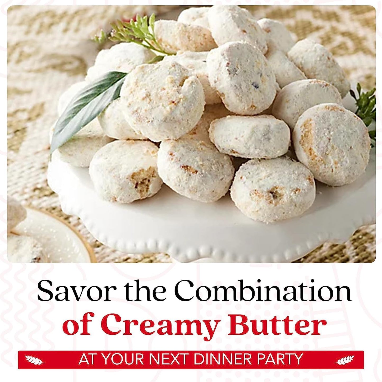David's Cookies Gourmet Butter Pecan Meltaway Round Tin with Crunchy Pecans and Powdered Sugar, All-Natural Ingredients, Kosher, Ideal Present