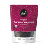Elan Organic Sun-Dried Thompson Raisins, 7.9 oz, Dried Fruits, No Added Sugar, Non-GMO, Vegan, Gluten-Free, Kosher, Healthy Snacks, Naturally Sweet