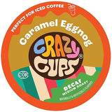 Crazy Cups Decaf Flavored Coffee Pods, Decaf Eggnog Holiday Coffee Pods, Single Serve for Keurig K Cups Machines, Medium Roast, 22 Count