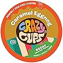 Crazy Cups Decaf Flavored Coffee Pods, Decaf Eggnog Holiday Coffee Pods, Single Serve for Keurig K Cups Machines, Medium Roast, 22 Count