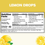 Sugar Free Lemon Hard Candy Drops - 1 Pound Approx. 75 Pieces, Individually Wrapped Lemon Flavored Candy Discs For Holiday Treats & Snacks, Sugar Free
