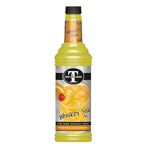Mr. & Mrs. T Whiskey Sour Mix, 33.81-Ounce Bottles (Pack of 6)