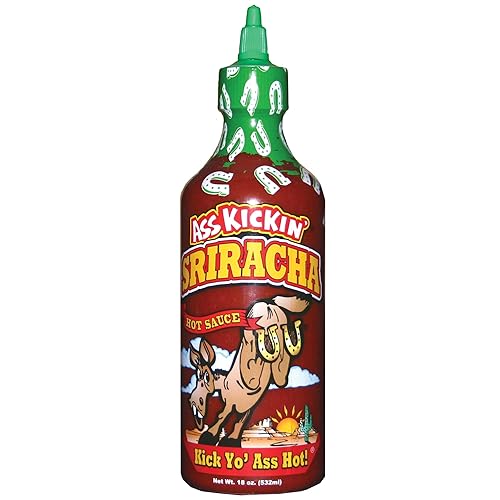 ASS KICKIN' Sriracha Hot Sauce - Sriracha Hot Chili Sauce - Try if you dare - Perfect Gourmet Gift for the Hot Sauce Fan (Sriracha Sauce)