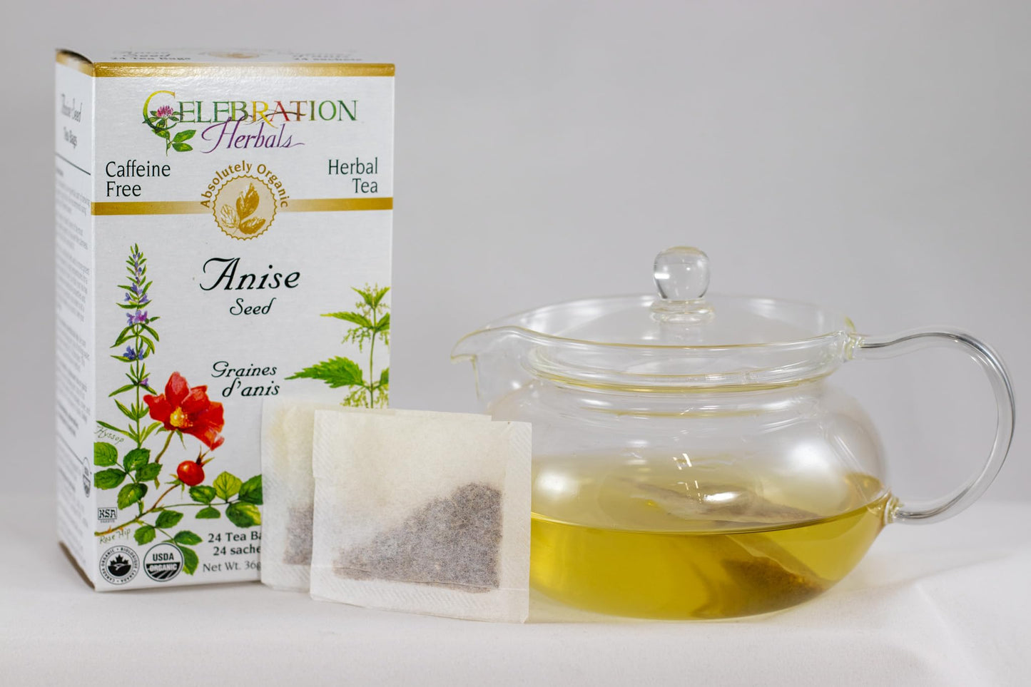 Celebration Herbals Organic Anise Seed Tea Caffeine Free, 24 Herbal Bags