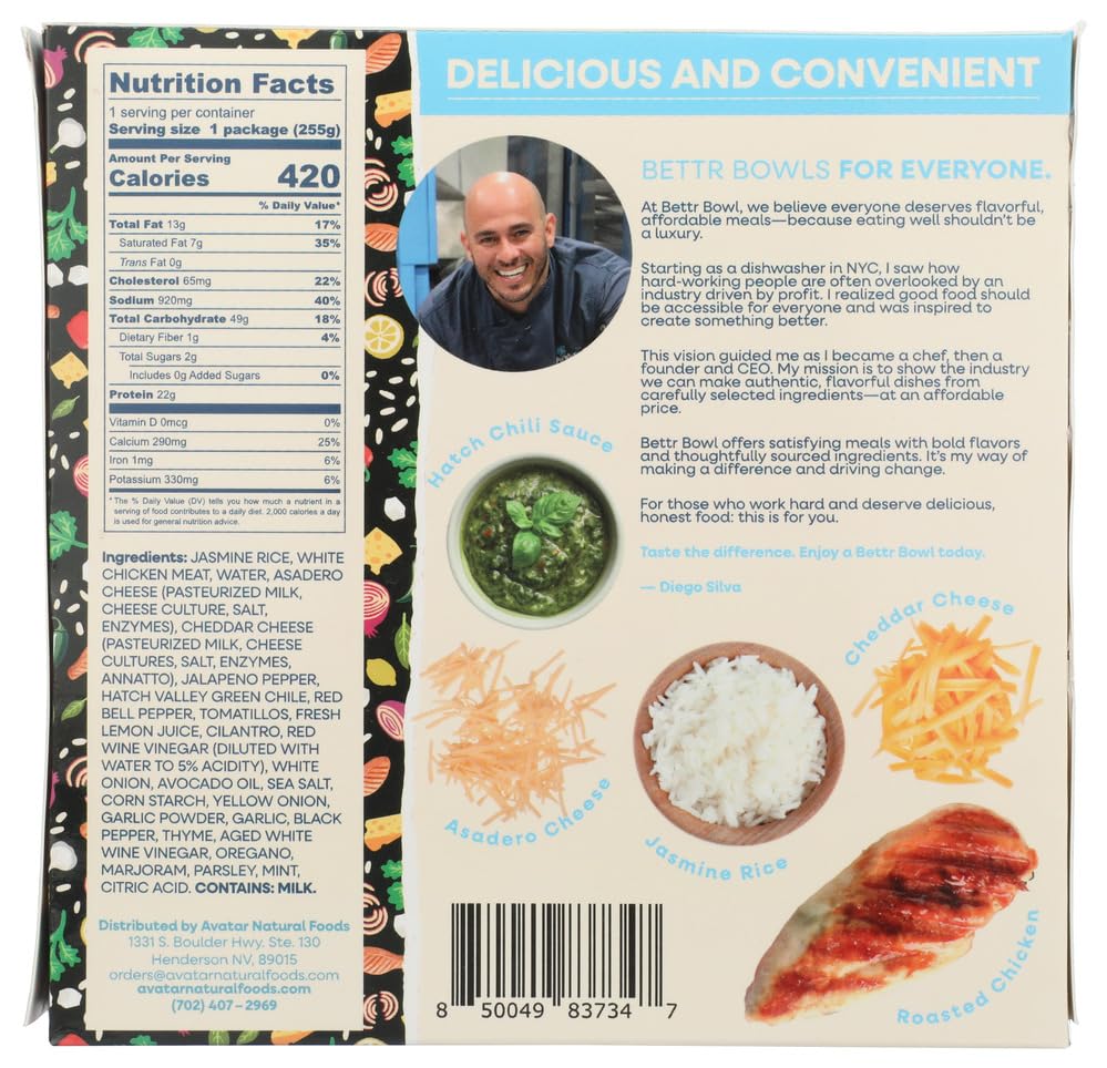 Bettr Bowl Lemon Cilantro Chicken Burrito Bowl, 9 OZ