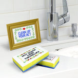 Genuine Fred Subversive Sponges, R Version, Embroidered Kitchen Sponges with Frame