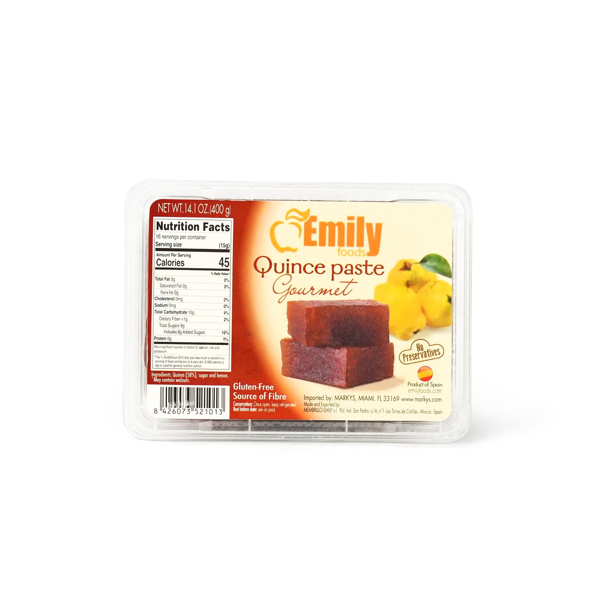 MARKY'S Quince Paste Carne de Membrillo from Spain - 14 oz / 397 g (Pack of 2)