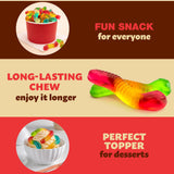 Gummy Worms | 1-Pound Bag | Dye Free Candy | Assorted Fruit Gummies | Classic Gummy Candy for Snacking, Buffets, Gifting, Party Favors, and Goodie