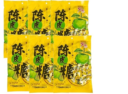 Hong Yuan Tangerine peel Classic Candy 350g/12.3oz 6pack