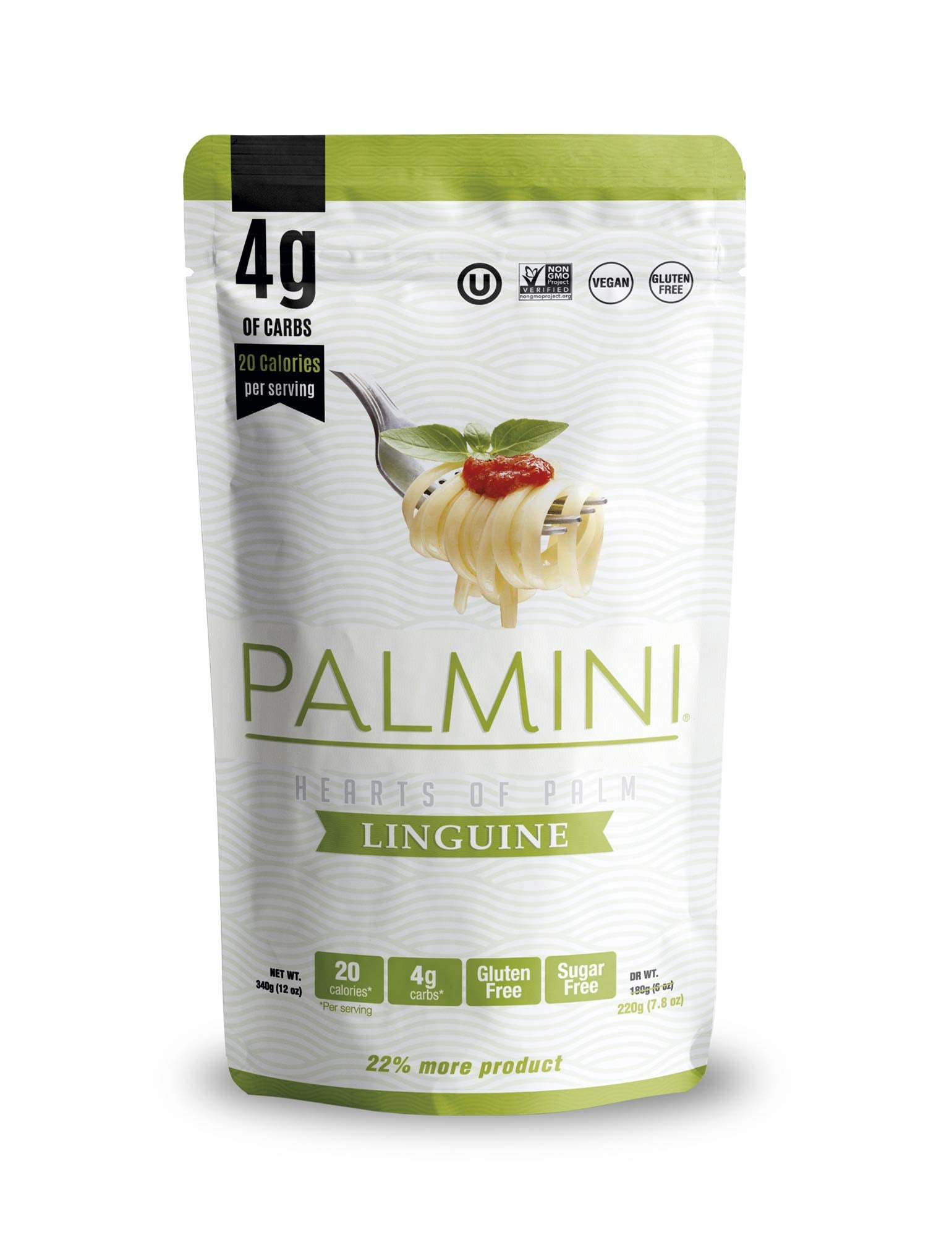 NEW !! Palmini Pouch VARIETY PACK | Linguine | Angel Hair | Lasagna | Rice | 4g of Carbs | As Seen On Shark Tank | Gluten Free (12 Ounce (Pack of 4))