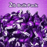 Bulk Dark Chocolate Candy for Special Melt-in-Your-Mouth Indulgence, Individually Wrapped in Purple Foils Mildly Sweet Dark Chocolate Treat Bulk Pack
