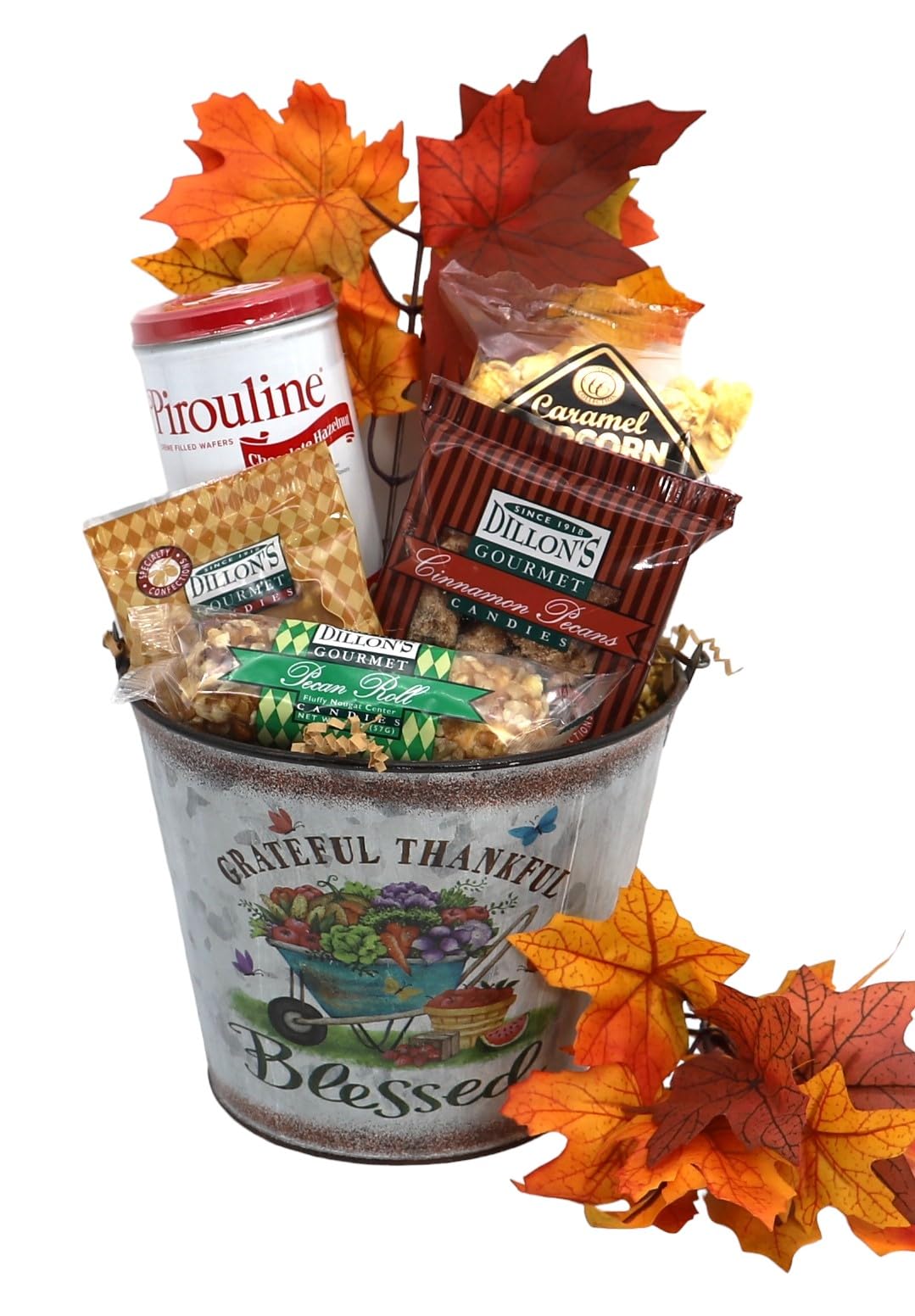 Gift Basket Village: Autumn Splendor - Gourmet Popcorn, Wafer Rolls, & Candied Nuts Gift Set