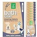 Green Llama Bathroom Cleaner Refill 8-Pack: Certified Compostable Packaging, Eco-Friendly & Sustainable Natural Cleaning Solution for a Sparkling