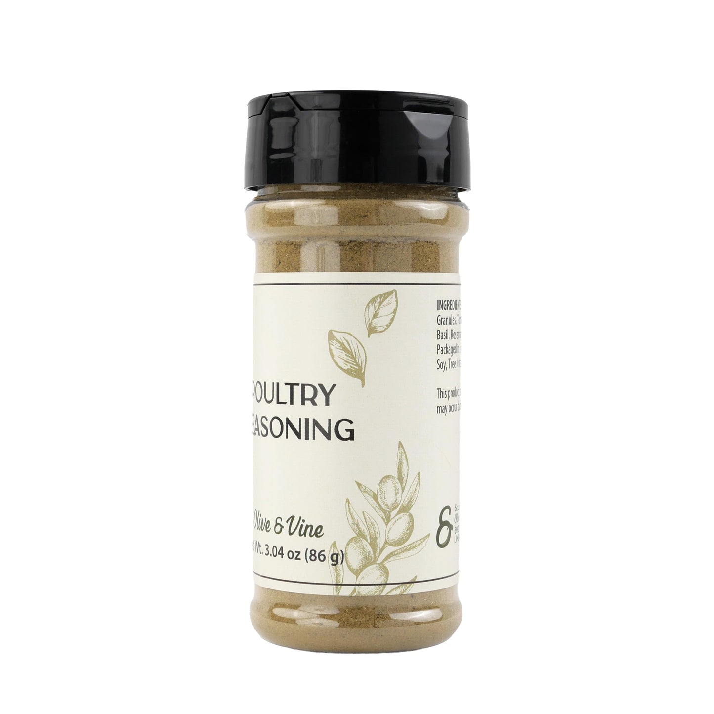 Olive & Vine Poultry Seasoning, Savory Blend, For Roasts & Stuffing, Rich Tradition, Authentic Taste, For Global Recipes (3.04 Ounce)