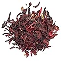 Organic Hibiscus Flower Cut & Sifted, by Herb Co, Hibiscus Sabdariffa, from Germany & Egypt, Kosher, for Hot or Cold Beverages, Tea, Jams, Baked