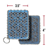 Knapp Made Combo Chainmail Cast Iron Scrubber with Silicone Core - Heavy Duty Rings and Fine Chainmail Rings -Premium Cleaner -Perfect for Cast Iron